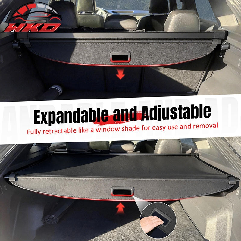 Fits 20-26 VW Volkswagen Atlas Cross Sport Retractable Rear Cargo Cover Leather