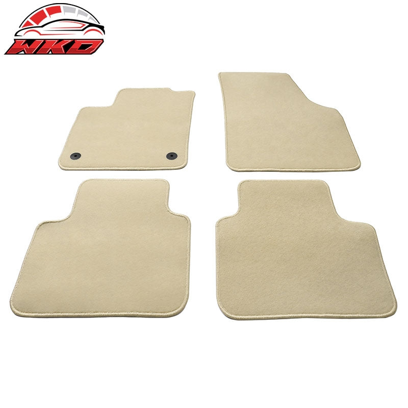 Fits 18-26 Volkswagen Atlas Auto Beige Nylon Floor Mats Car Liners Carpet 4PC