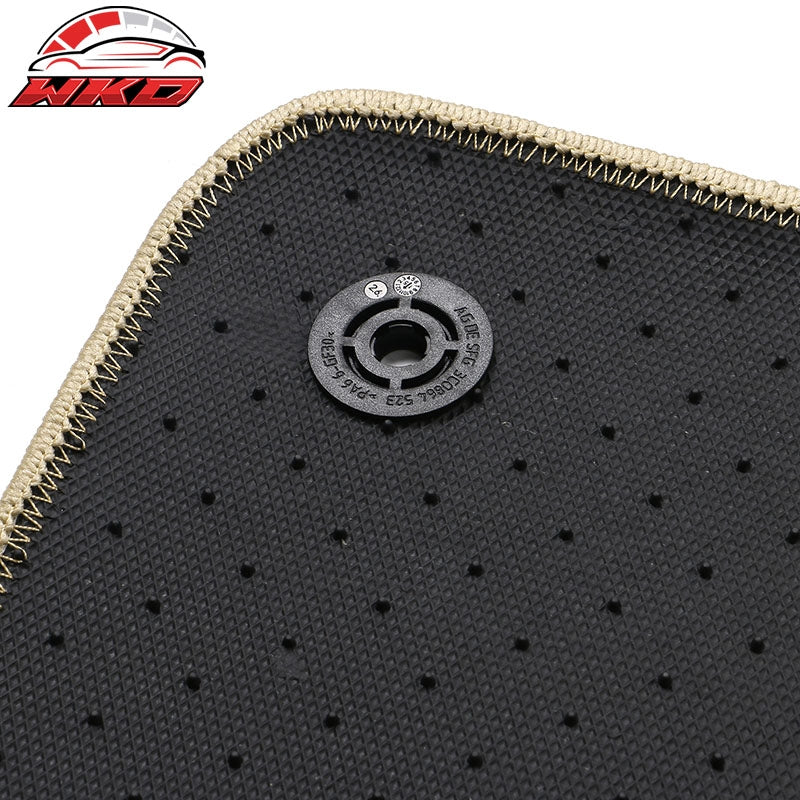 Fits 18-26 Volkswagen Atlas Auto Beige Nylon Floor Mats Car Liners Carpet 4PC