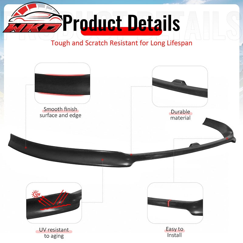 For 10-14 Volkswagen GTI MK6 EC Style PU Front Bumper Lip Chin Spoiler Unpainted