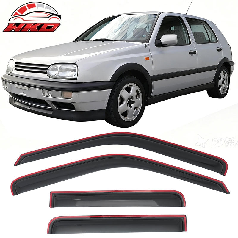 Wholesale 93-98 Volkswagen Golf 5DR Window Visors In-Channel Sun Rain Guard Deflector