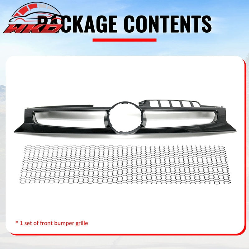 Fits 10-14 Volkswagen Golf/11-14 Jetta MK6 Front Bumper Hood Mesh Upper Grille