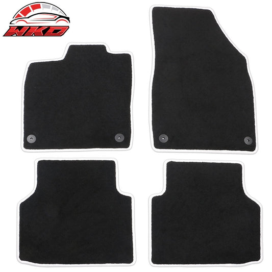 Wholesale 21-26 Volkswagen ID.4 4DR Floor Mat Carpet Nylon Black W/ White Border 4PCS
