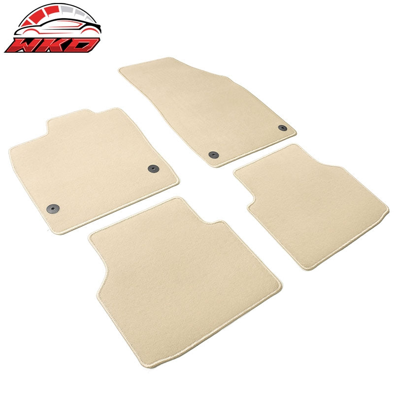 Fits 21-26 Volkswagen ID.4 4DR Front & Rear Floor Mats Carpet Nylon 4PCS - Beige