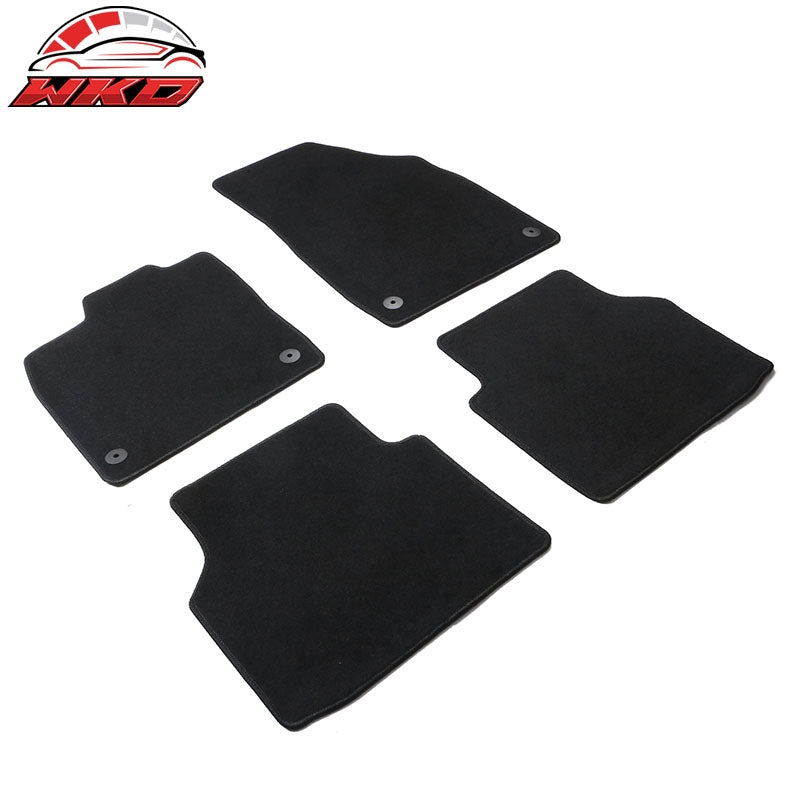 Fits 21-26 Volkswagen ID.4 4DR Front & Rear Floor Mats Carpet Nylon 4PCS - Black