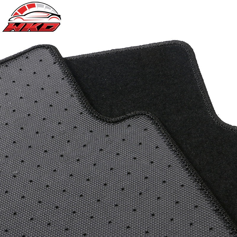 Fits 21-26 Volkswagen ID.4 4DR Front & Rear Floor Mats Carpet Nylon 4PCS - Black