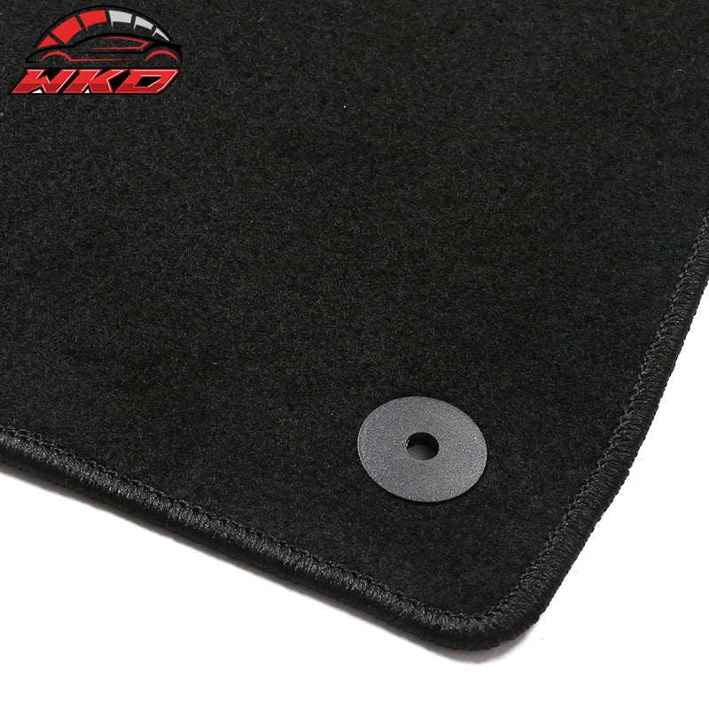 Fits 21-26 Volkswagen ID.4 4DR Front & Rear Floor Mats Carpet Nylon 4PCS - Black