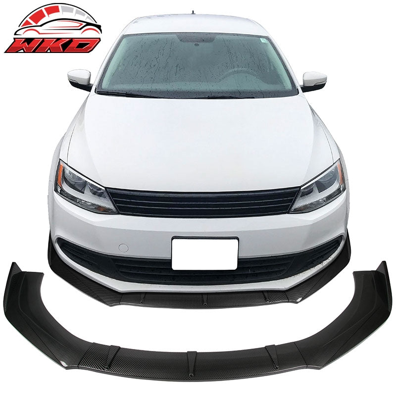 Wholesale 11-21 Volkswagen Jetta Front Bumper Lip Spoiler 3PC PP Carbon Fiber Print