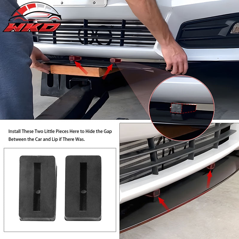 Fits 11-21 Volkswagen Jetta Front Bumper Lip Spoiler 3PC PP Carbon Fiber Print