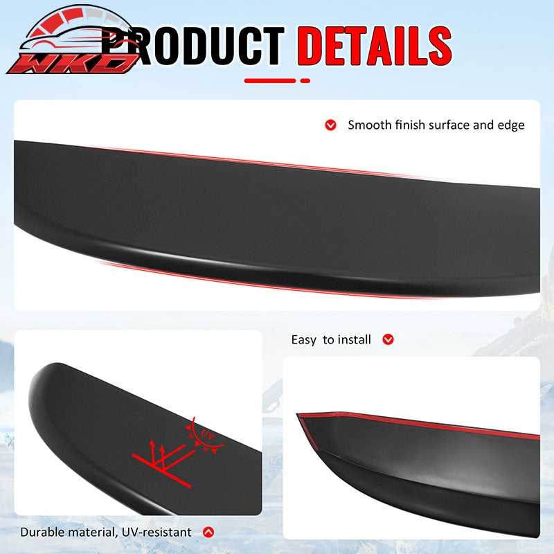 Fits 99-06 Volkswagen MK4 Golf ES Style Matte Black Rear Roof Spoiler Lip ABS