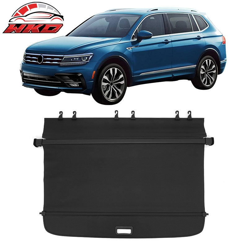 Fits 18-24 Volkswagen Tiguan Retractable Rear Cargo Cover Carbon Fiber Texture