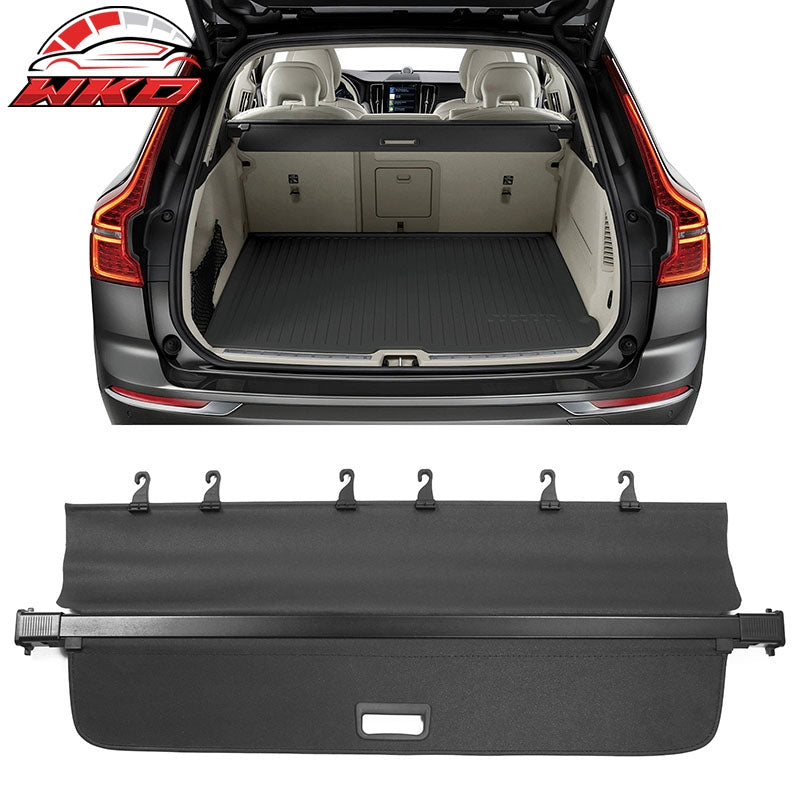 Fits 18-26 Volvo XC60 3D Molded TPE Rear Trunk Mat Cargo Liner Pad + Cargo Cover