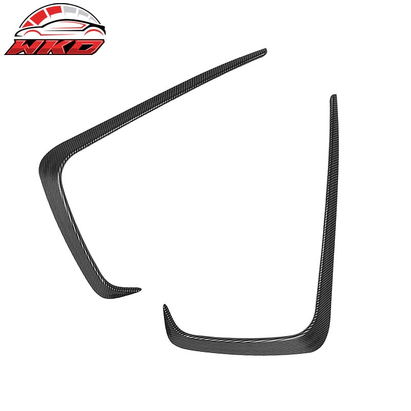 For 15-17 WRX STI IKON Front Bumper Side Splitter Canards ABS Carbon Fiber Print