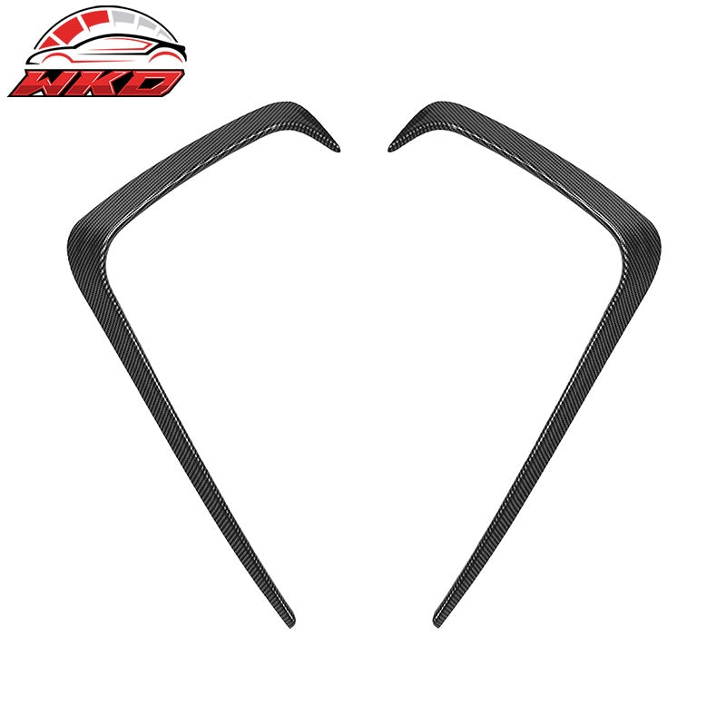 For 15-17 WRX STI IKON Front Bumper Side Splitter Canards ABS Carbon Fiber Print