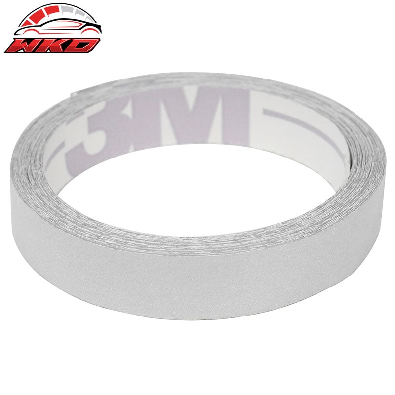 1.5CMx5M White 3M Reflective Stickers Vinyl Pinstripe Safety Warning Tape