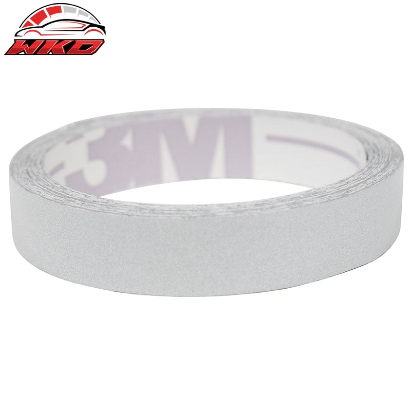 1.5CMx5M White 3M Reflective Stickers Vinyl Pinstripe Safety Warning Tape