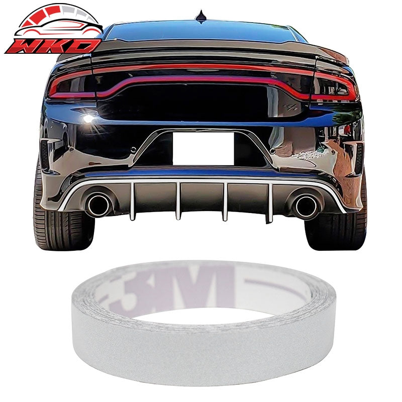 1.5CMx5M White 3M Reflective Stickers Vinyl Pinstripe Safety Warning Tape