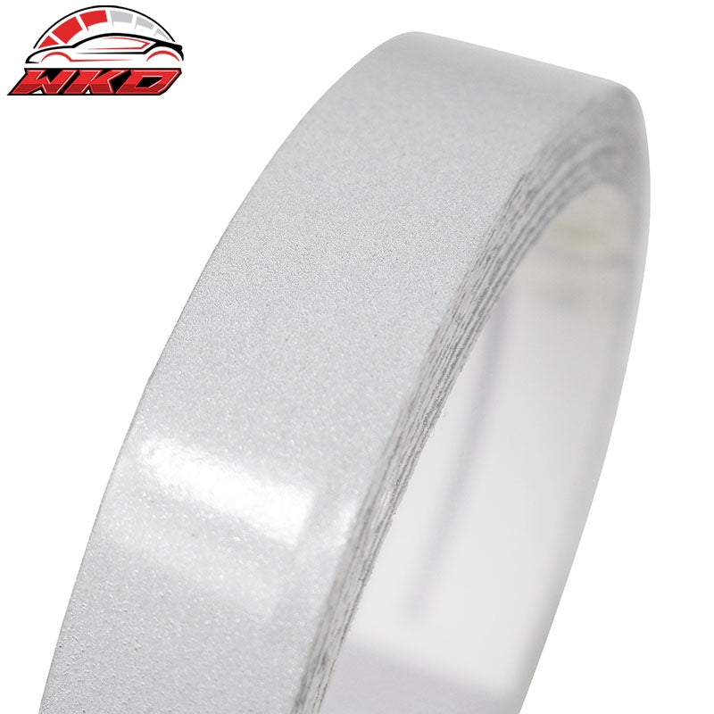 1.5CMx5M White 3M Reflective Stickers Vinyl Pinstripe Safety Warning Tape