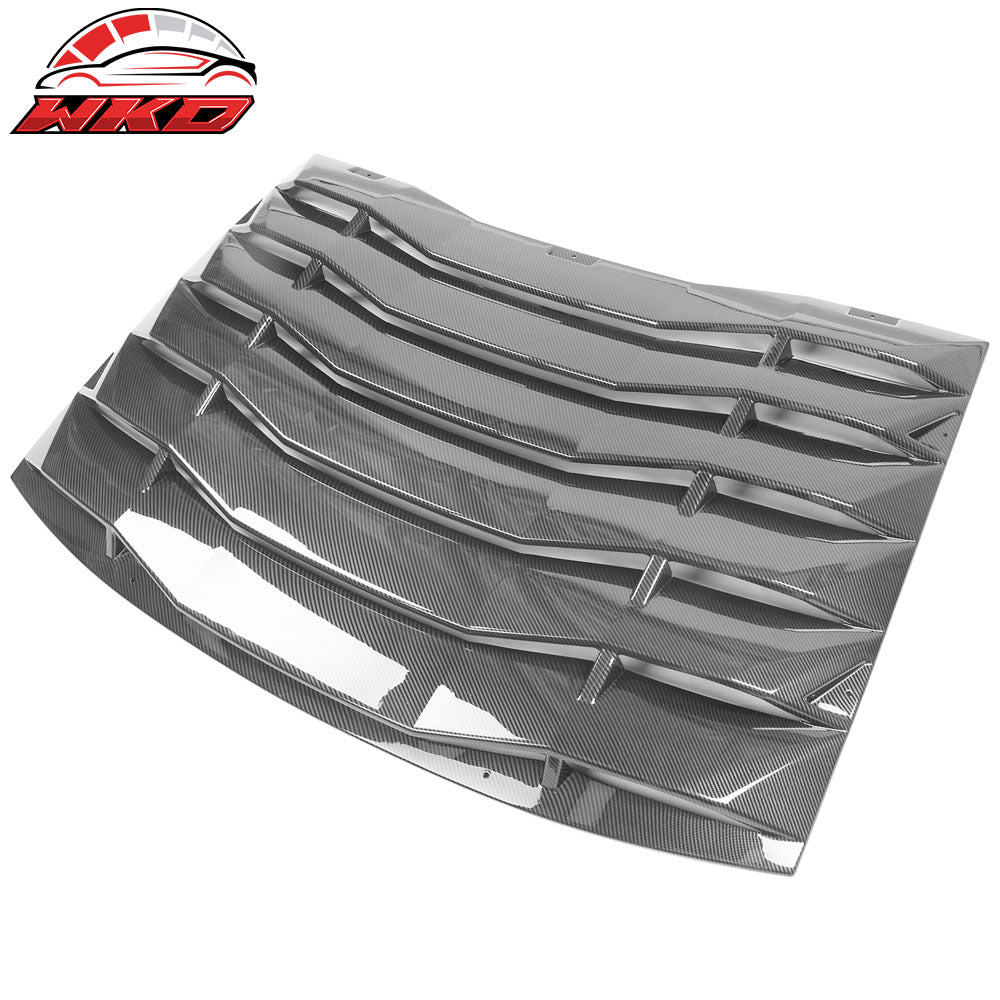 Fits 11-23 Dodge Charger Side + Rear Window Louver Scoop Carbon Fiber Hydro Dip