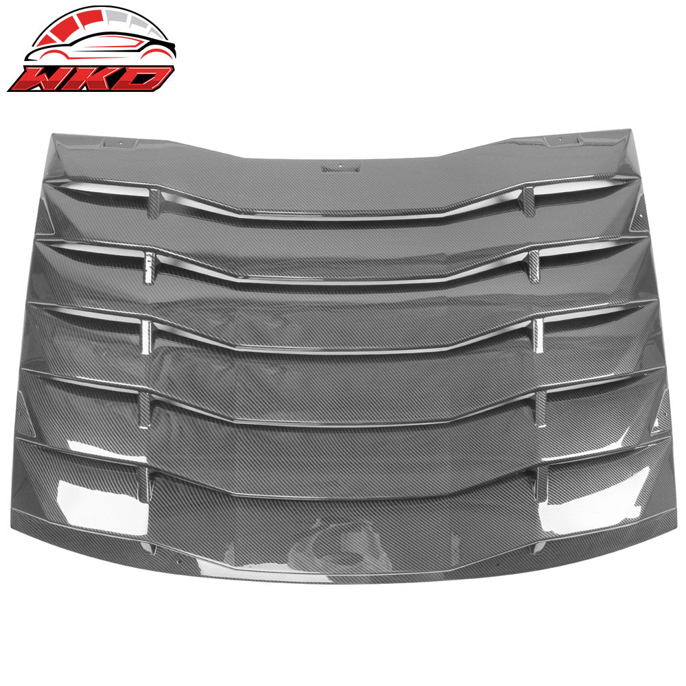 Fits 11-23 Dodge Charger Side + Rear Window Louver Scoop Carbon Fiber Hydro Dip