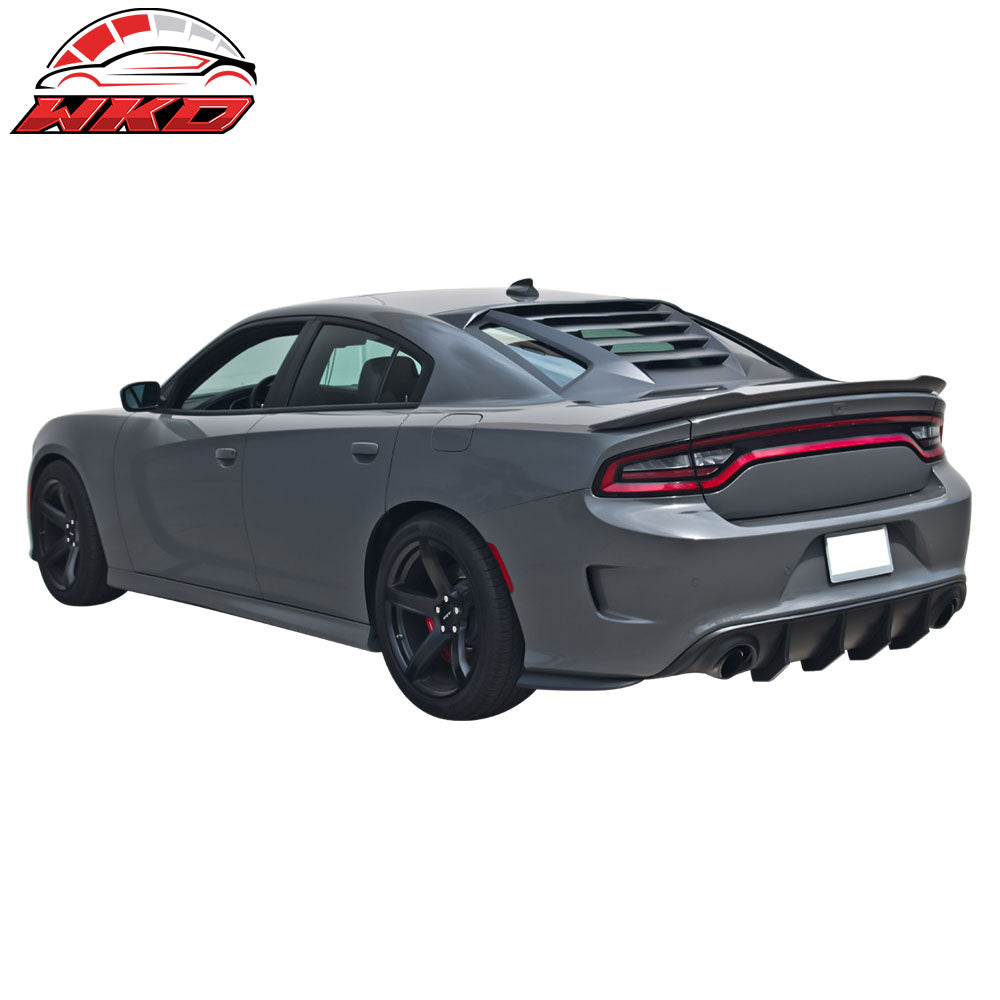 Fits 11-23 Dodge Charger V2 Style Rear Window Louver with Side Quarter Scoop