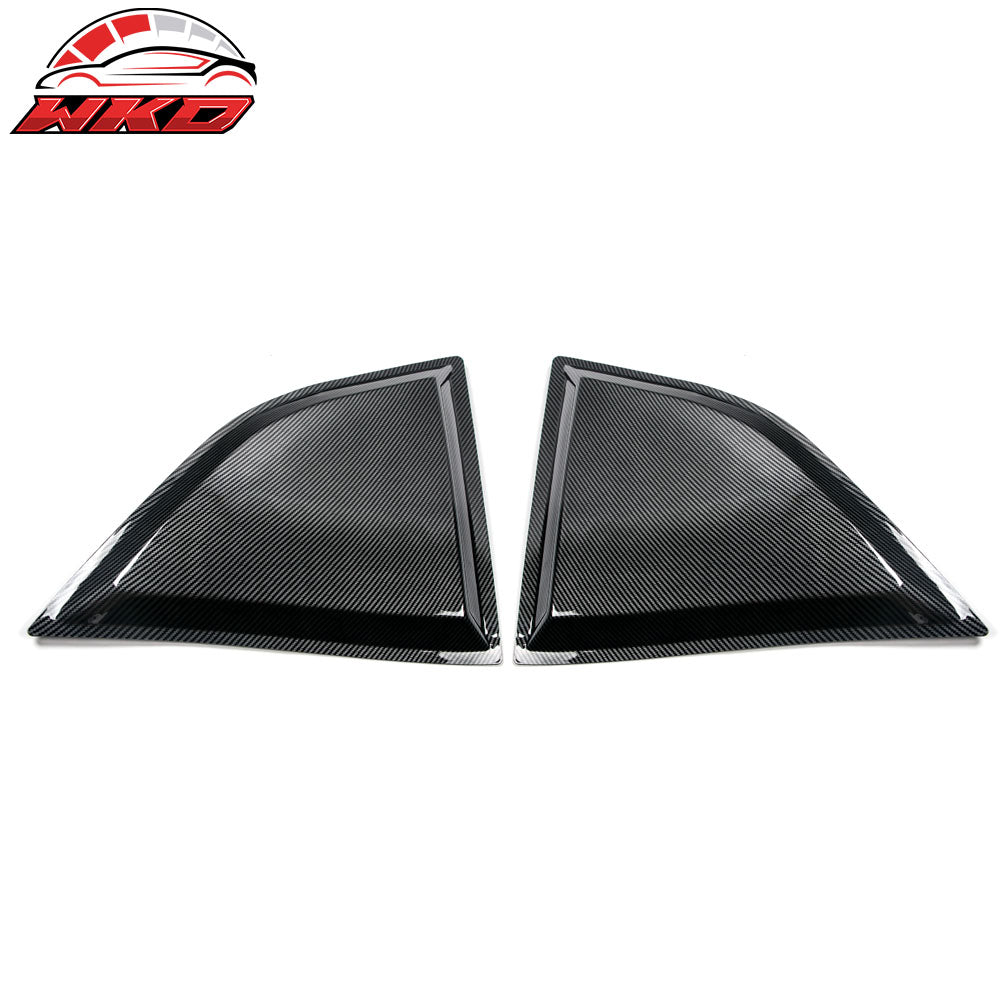 Fits 08-23 Dodge Challenger Ikon XE Style Rear Side Window Louver Scoops - CFL