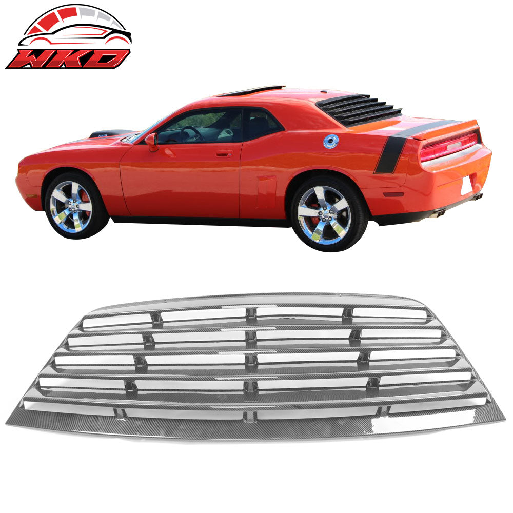 Fits 08-23 Dodge Challenger Ikon XE Style Rear Side Window Louver Scoops - CFL