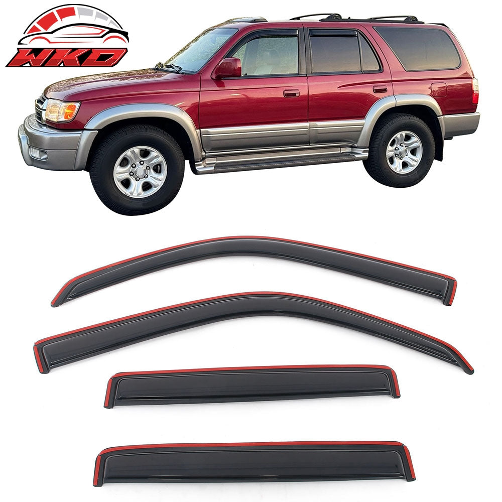 96-02 Toyota 4Runner Side Window Visor Somke Acrylic Deflectors- In-Channel | Wholesale