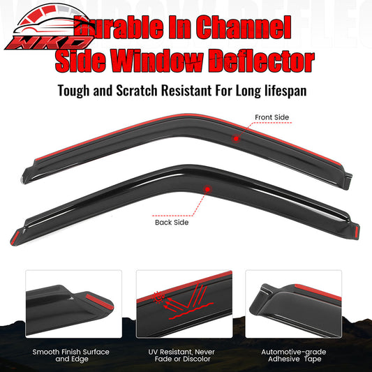 For 88-98 Chevy GMC C/K Regular Cab 95-99 Tahoe 2DR In Channel Window Visor Vent