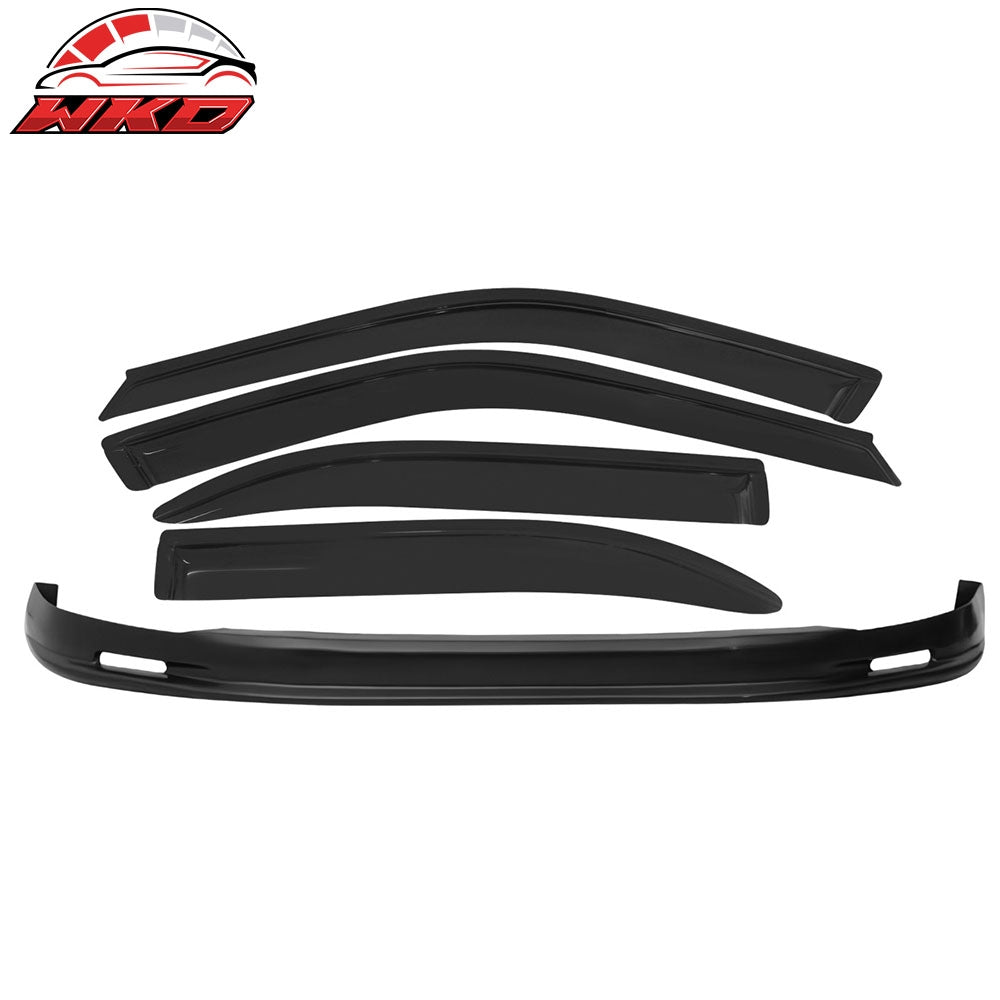 Wholesale 96-98 Honda Civic 4DR PP Front Bumper Lip Spoiler + Rain Guard Window Visor