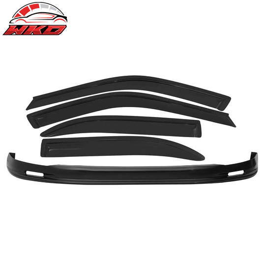 Wholesale 96-98 Honda Civic 4DR PP Front Bumper Lip Spoiler + Rain Guard Window Visor
