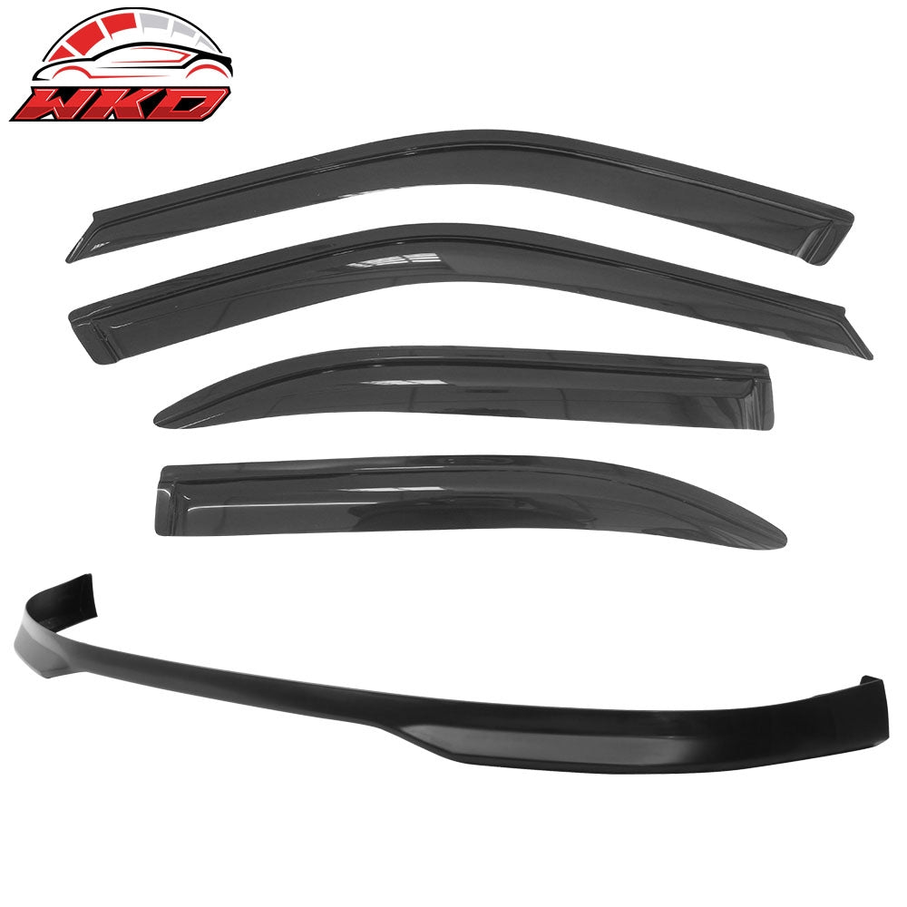 Wholesale 99-00 Honda Civic 4Dr EK Front Bumper Lip Spoiler PP + 4PCS Window Visors