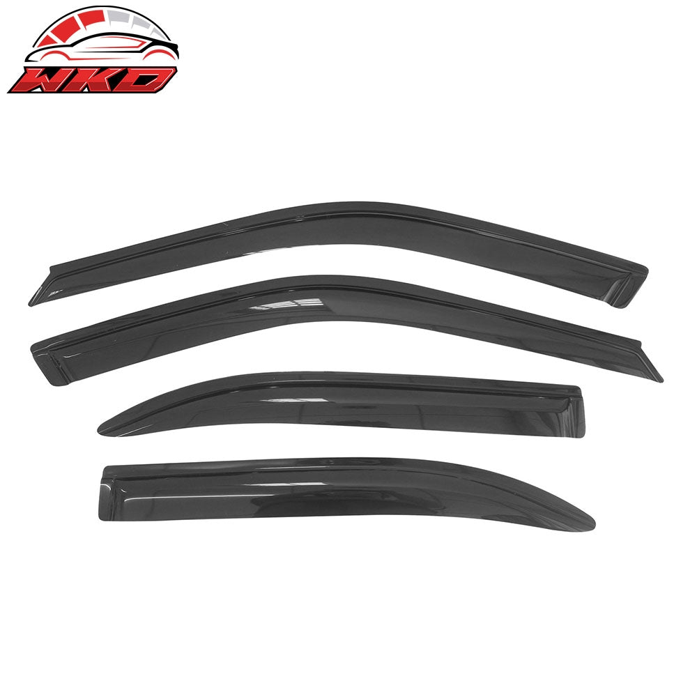 Fits 99-00 Honda Civic 4Dr EK Front Bumper Lip Spoiler PP + 4PCS Window Visors