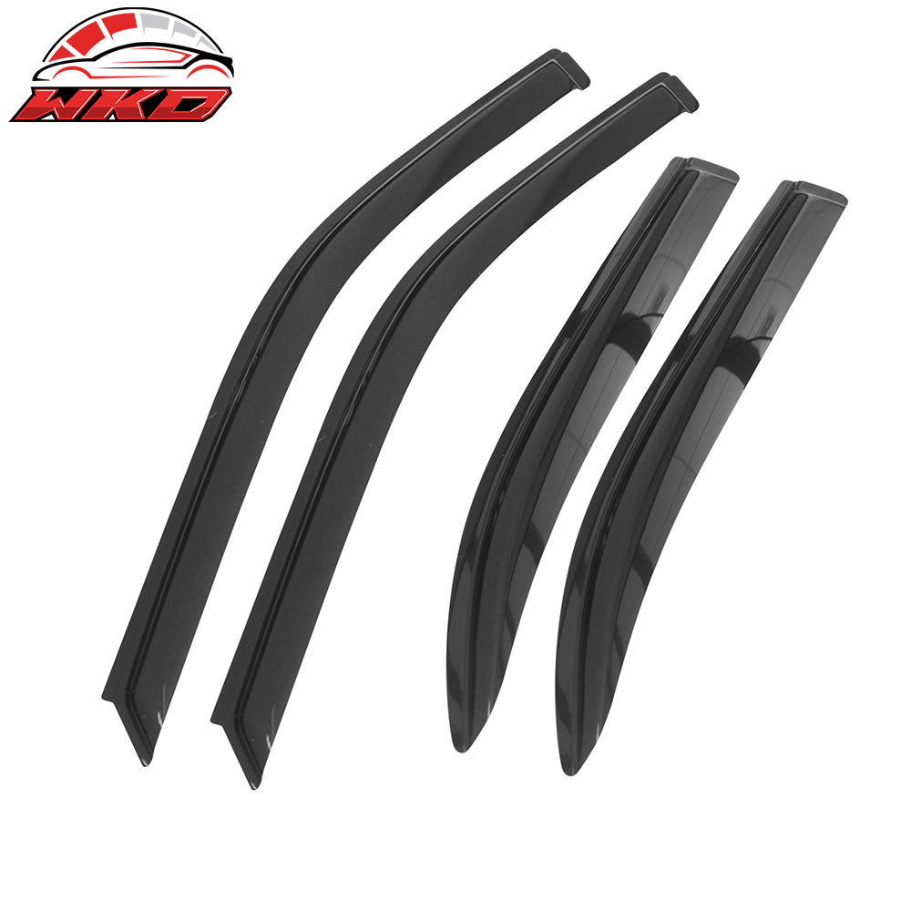 Fits 99-00 Honda Civic 4Dr EK Front Bumper Lip Spoiler PP + 4PCS Window Visors