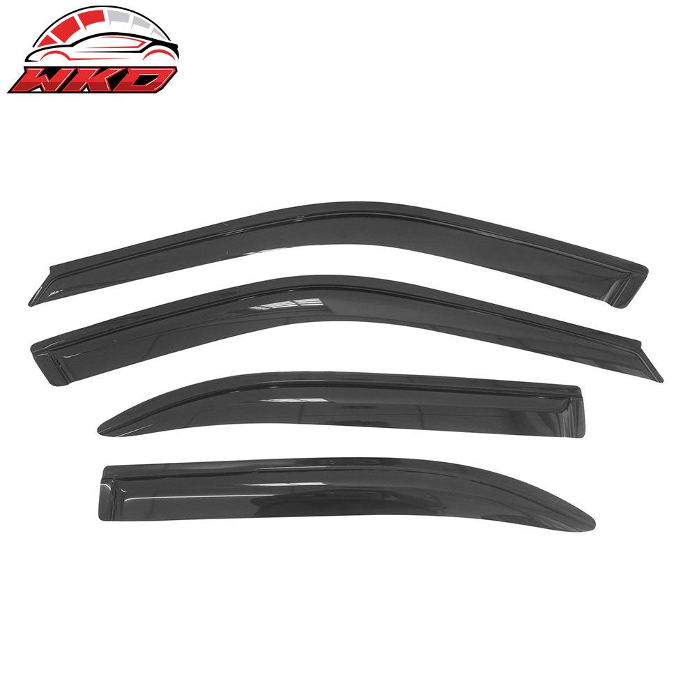 Fits 96-98 Honda Civic 4Dr Mugen Style Front Bumper Lip PP + 4PCS Window Visors