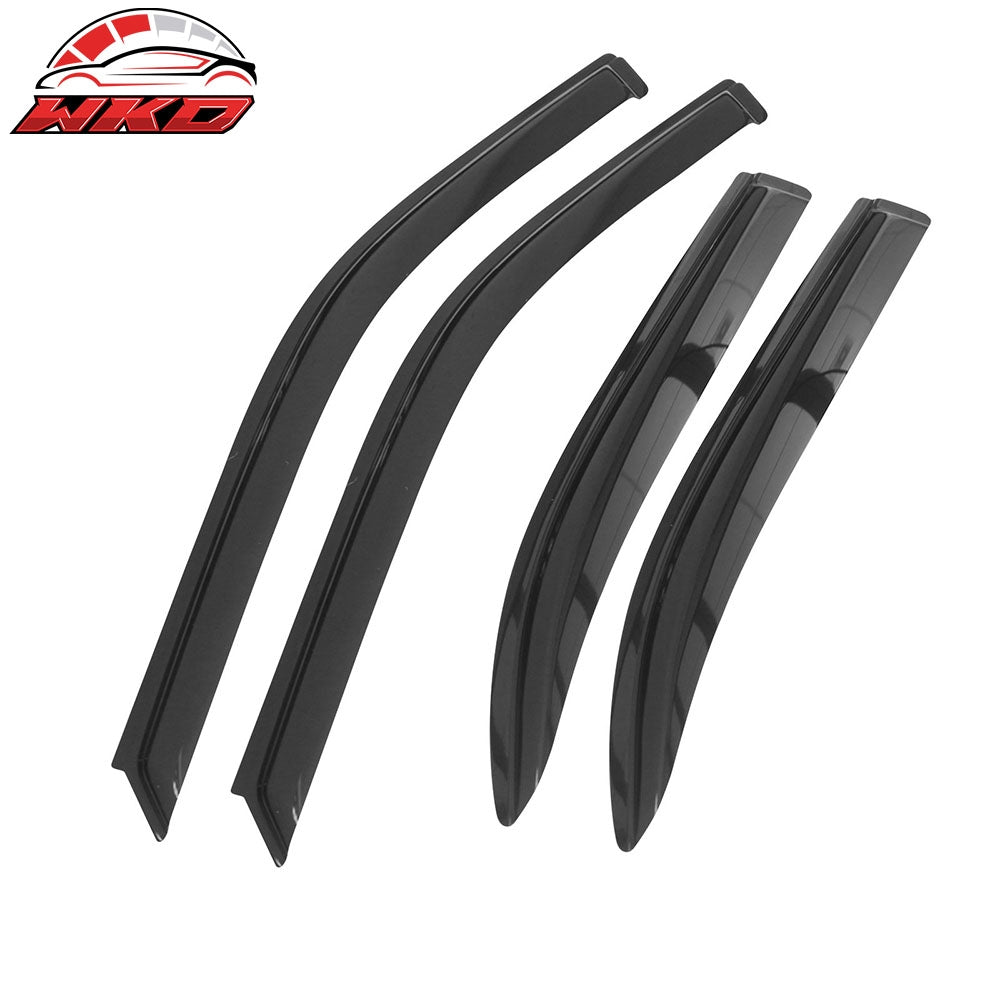Fits 96-98 Honda Civic 4Dr Mugen Style Front Bumper Lip PP + 4PCS Window Visors