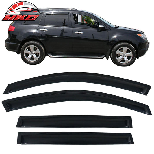 Wholesale 2007-2013 Acura MDX Visor Windows Rain Guard Acrylic Slim Style Smoke - Bulk Orders & Dealer Pricing Available