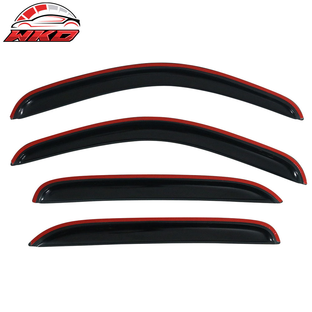 Fits 07-14 Chevy Silverado GMC Sierra Crew Cab Acrylic Rain Guard Window Visor