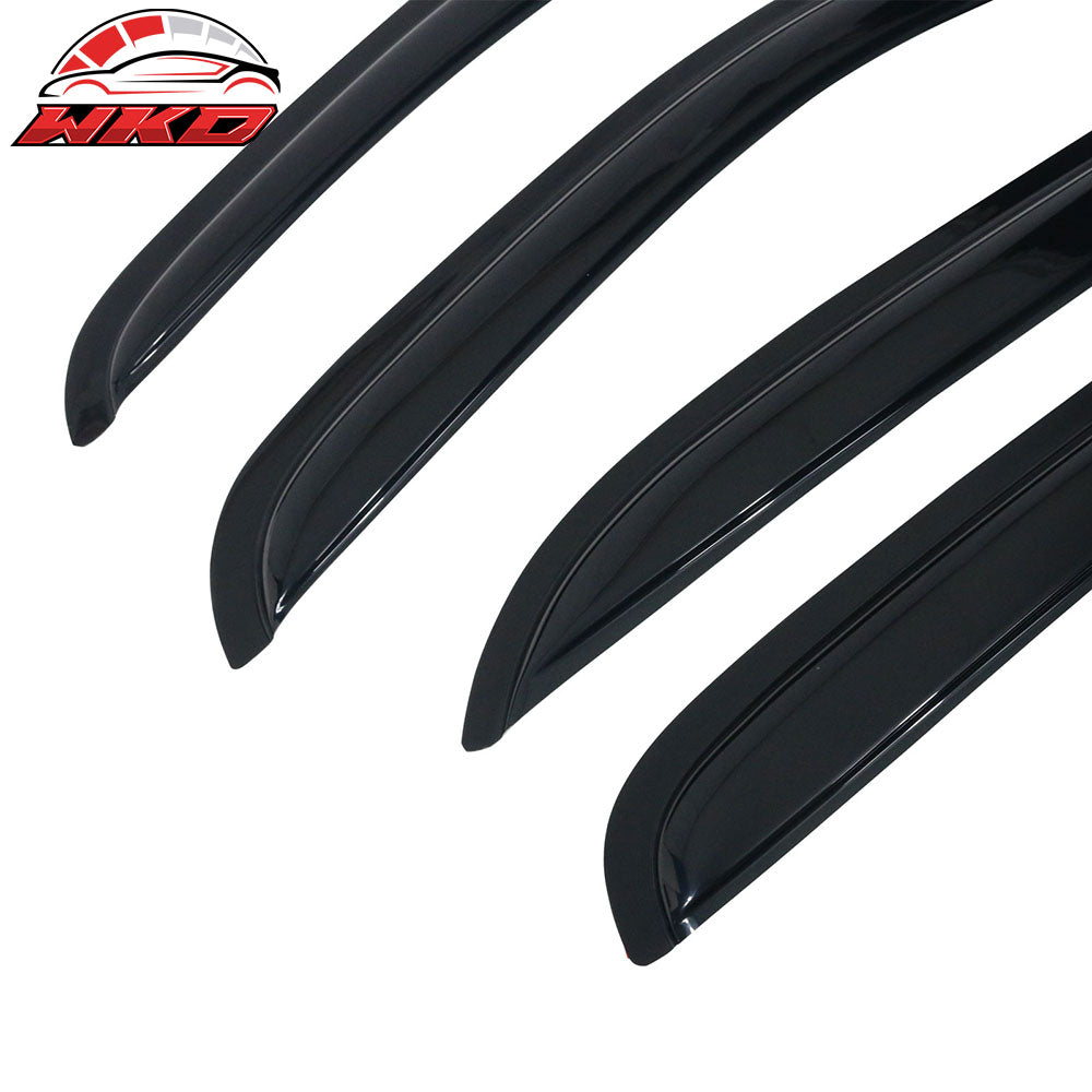Fits 07-14 Chevy Silverado GMC Sierra Crew Cab Acrylic Rain Guard Window Visor
