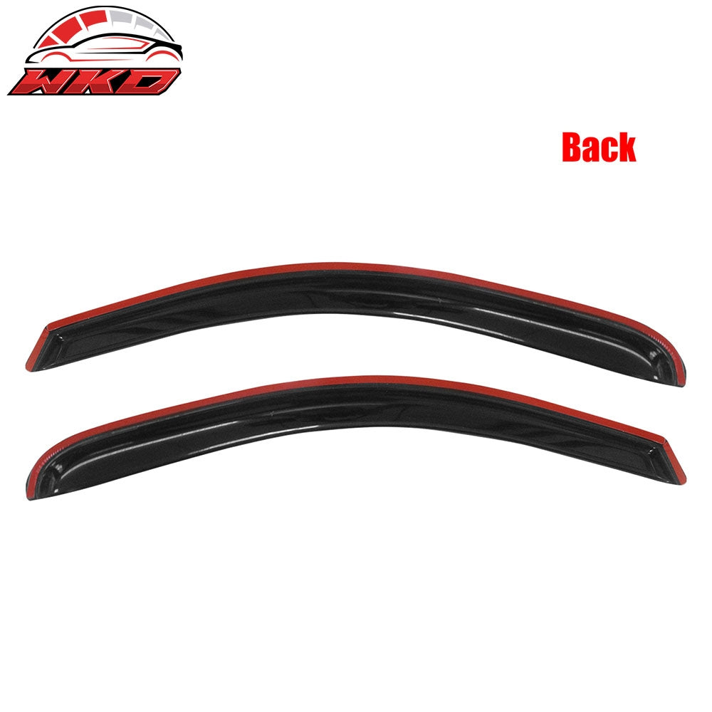 Fits 14-19 Chevy Silverado GMC Sierra Standard Cab Acrylic Window Visors 2Pc Set