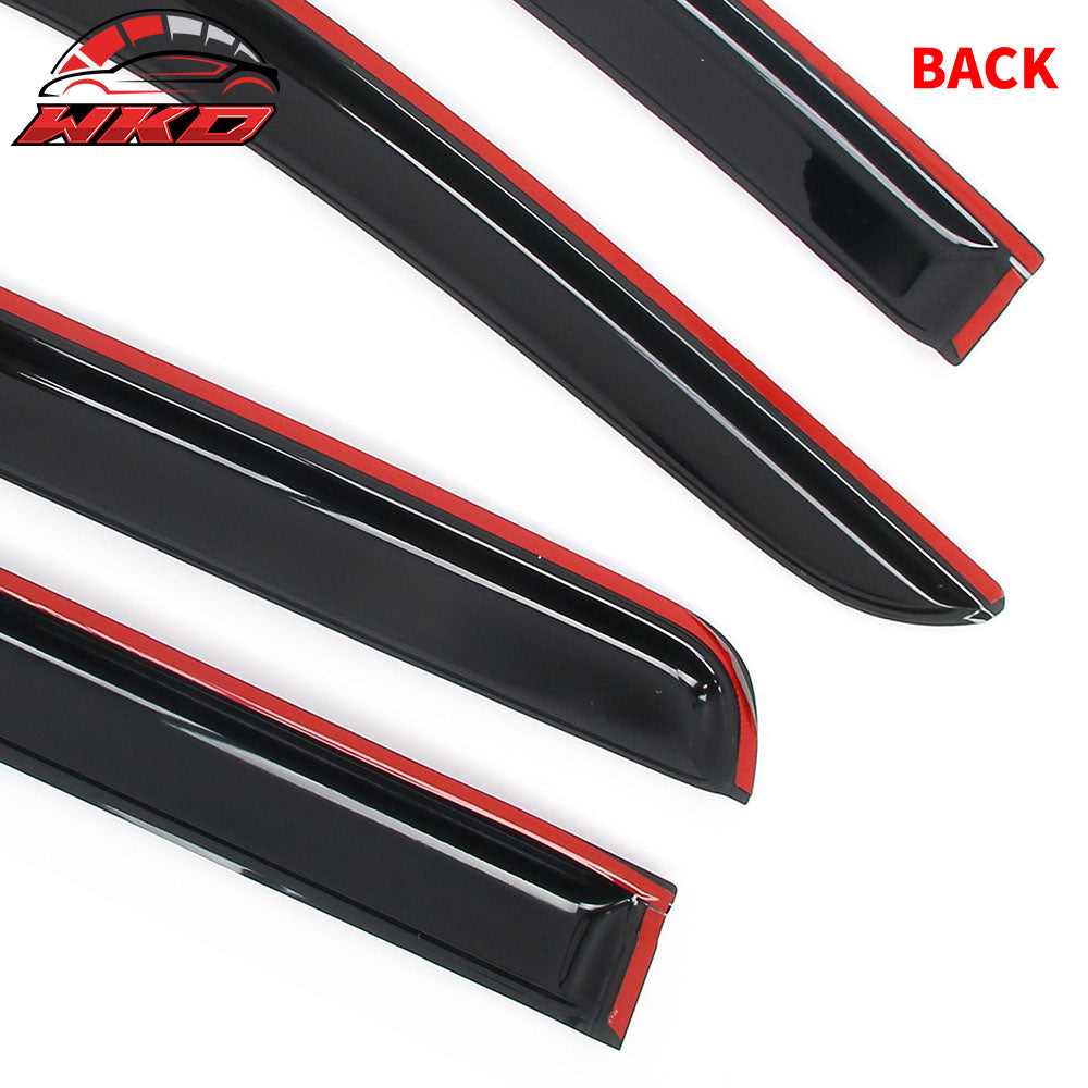 Fits 19-25 Chevy Silverado & GMC Sierra 1500 Crew Cab Tape on Window Visors Vent