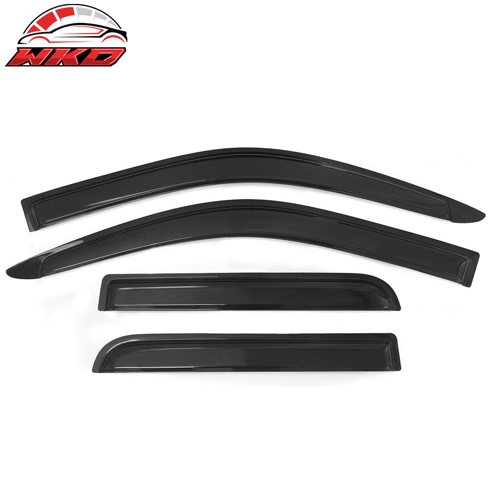Wholesale 2004-2012 GMC Canyon Crew Cab Visor Windows 4Pc Set Acrylic - Bulk Orders & Dealer Pricing Available