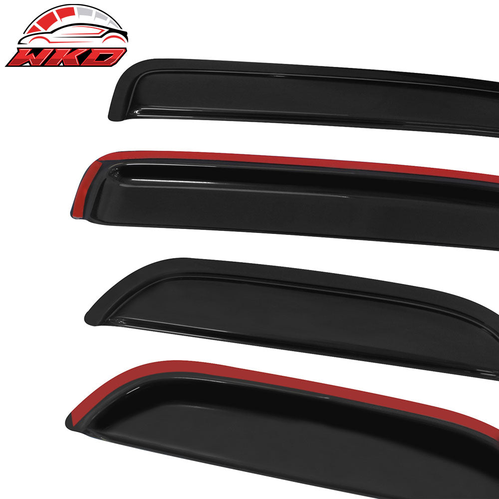 Fits 04-12 Chevy Colorado GMC Canyon Extended Cab Window Visors Acrylic 4Pc Set