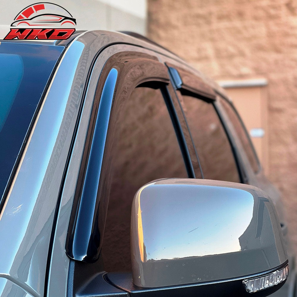Fits 11-25 Dodge Durango Window Visors Acrylic Sun Shade Rain Guard 4Pc Set