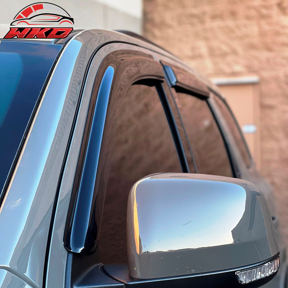 Fits 11-25 Dodge Durango Window Visors Acrylic Sun Shade Rain Guard 4Pc Set