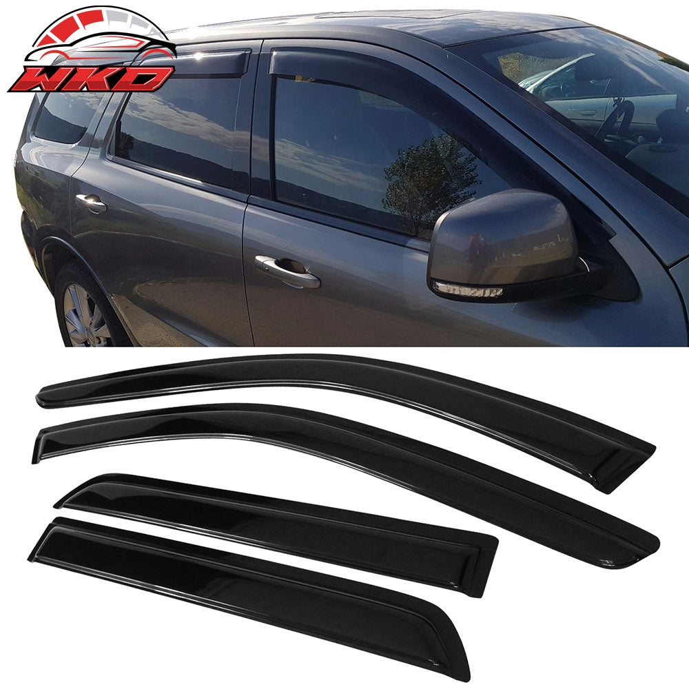 Fits 11-25 Dodge Durango Window Visors Acrylic Sun Shade Rain Guard 4Pc Set