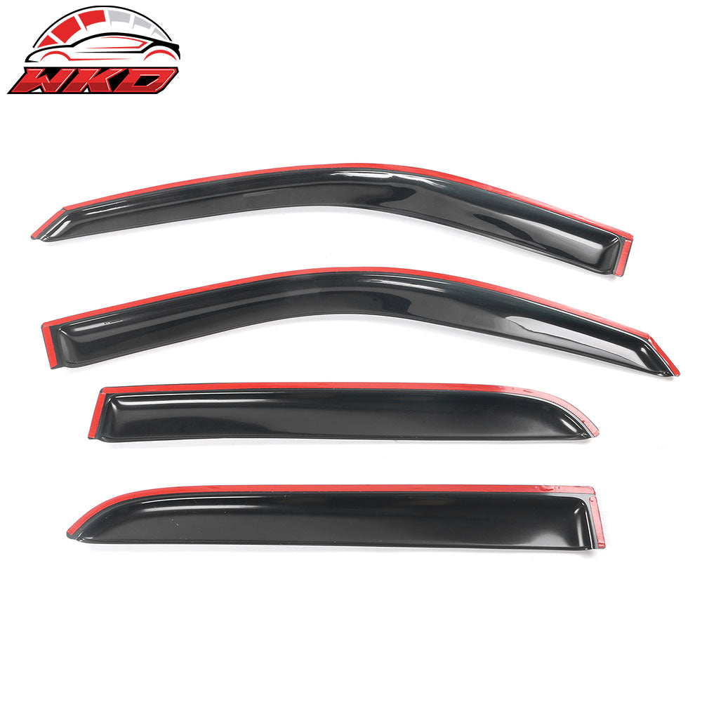 Fits 09-24 Ram 1500 2500 3500 Crew/Mega Cab Window Visors Acrylic Sun Rain Guard