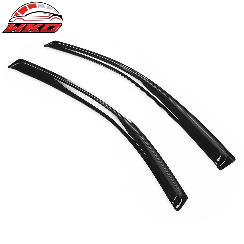 Fits 12-19 Fiat 500 2PCS Side Window Visors Sun Rain Vent Guard Shield Acrylic
