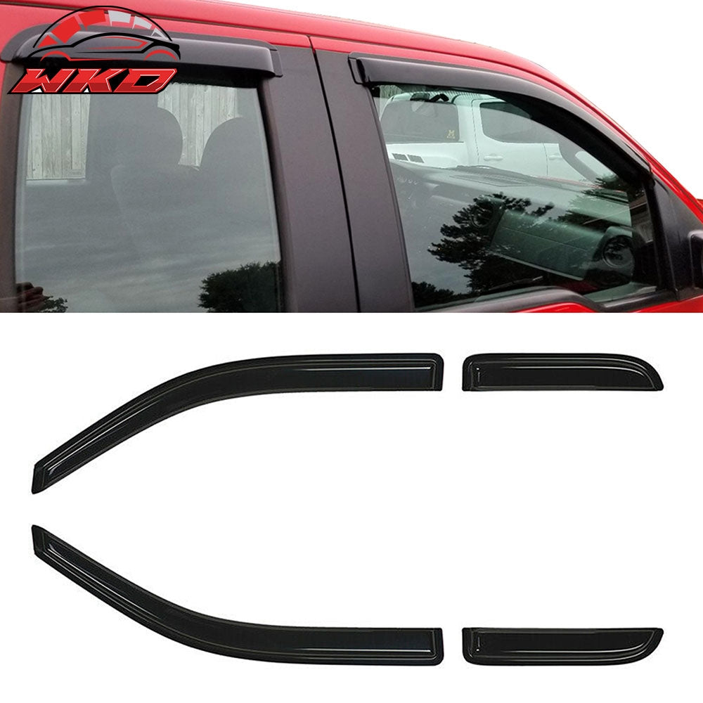 Fits 04-14 Ford F150 Extended Cab Window Visor Vent Rain Guard Shade Deflector