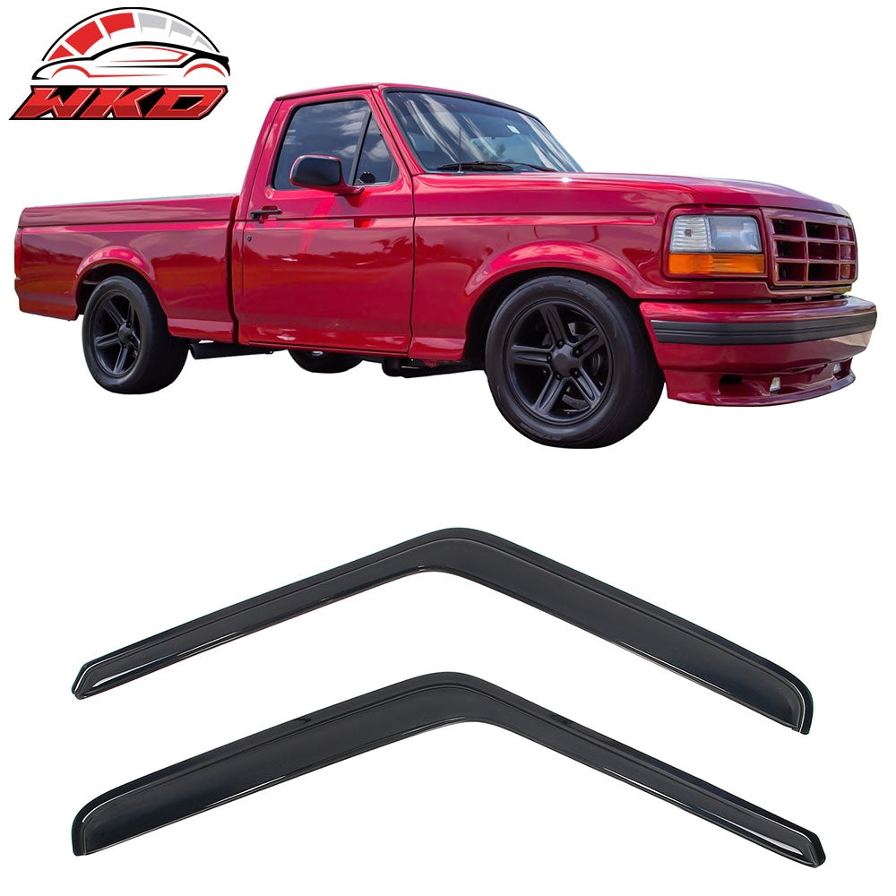 Wholesale 80-96 Ford F-150 F-250 F-350 Standard Cab Slim Style Window Visors Acrylic
